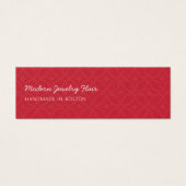 Modern Pattern Red Stud Earring Display Card Mini Visitekaartjes (Voorkant)
