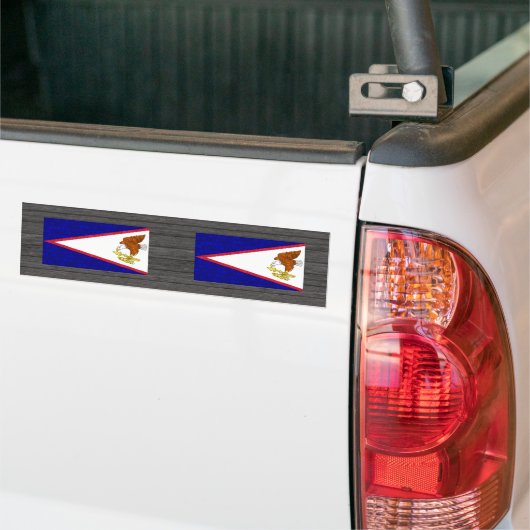 Modern Pattern Samoan Flag Bumpersticker (Op Truck)