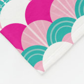 MODERN PATTERN  scallop meisje roze groene jade Fleece Deken (Hoek)