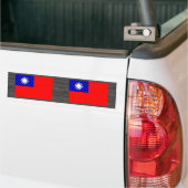 Modern Pattern Taiwanese vlag Bumpersticker (Op Truck)