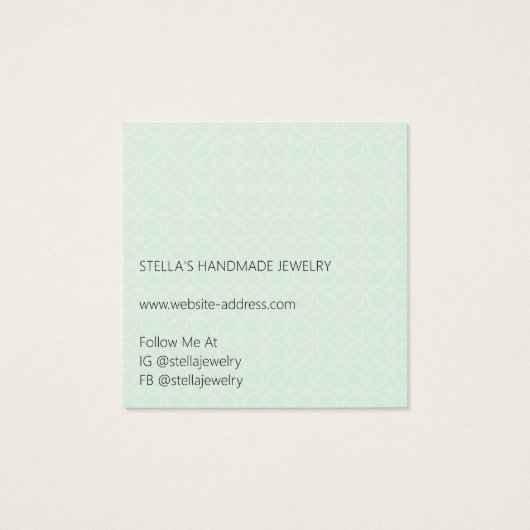 Modern Pattern Vivid Green Ring Display Card (Dos)