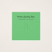 Modern Pattern Vivid Green Ring Display Card Vierkante Visitekaartjes (Voorkant)