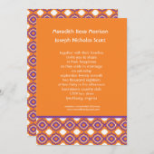 Modern Pattern Wedding Invitation Kaart (Voorkant / Achterkant)
