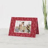 Modern Peace and Joy Photo Collage Feestdagen Kaart (Achterkant)