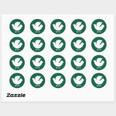 Modern Peace Holiday Envelope Seal Ronde Sticker (Vel)