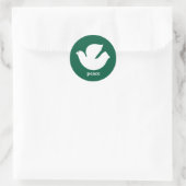 Modern Peace Holiday Envelope Seal Ronde Sticker (Tas)