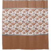 Modern Peach Clay Bloemen Abstract Douchegordijn (Voorkant)