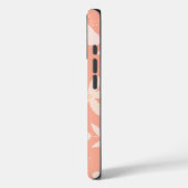 Modern peach Floral Pattern Personalized Case-Mate iPhone Case (Achterkant / Links)