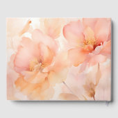 Modern Peach Floral Wedding Gastenboek (Achterkant)