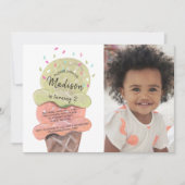 Modern peach-ijs | Partij voor de verjaardag | Fot Kaart (Voorkant)