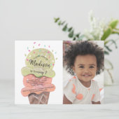 Modern peach-ijs | Partij voor de verjaardag | Fot Kaart (Staand voorkant)