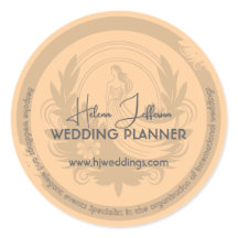 Modern Peach Motif Logo Wedding Planner