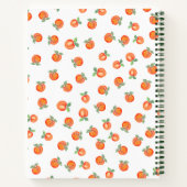 Modern Peach Pattern Personalized Recipe Notitiebo Notitieboek (Achterkant)