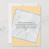 Modern Peach Yellow Wedding Invitation Kaart (Achterkant)