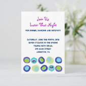 Modern Peacock Bar Bat Mitzvah Reply Kaart (Staand voorkant)