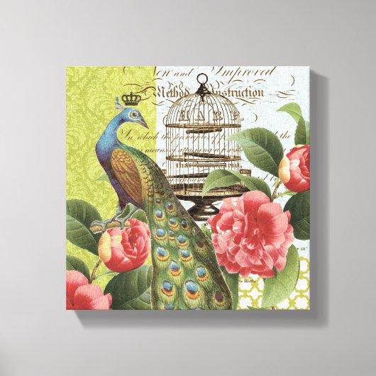 Modern  Peacock stretched canvas Afdruk (Voorkant)