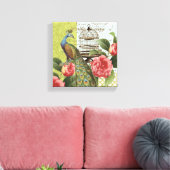 Modern  Peacock stretched canvas Afdruk (Insitu (Woonkamer))