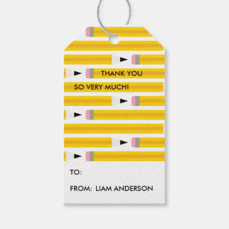 Modern Pencil Teacher Appreciation Thank You Cadeaulabel