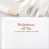 Modern penseelscript, helder kerstfeest etiket (Insitu)