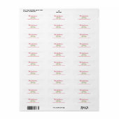 Modern penseelscript, helder kerstfeest etiket (Full Sheet)