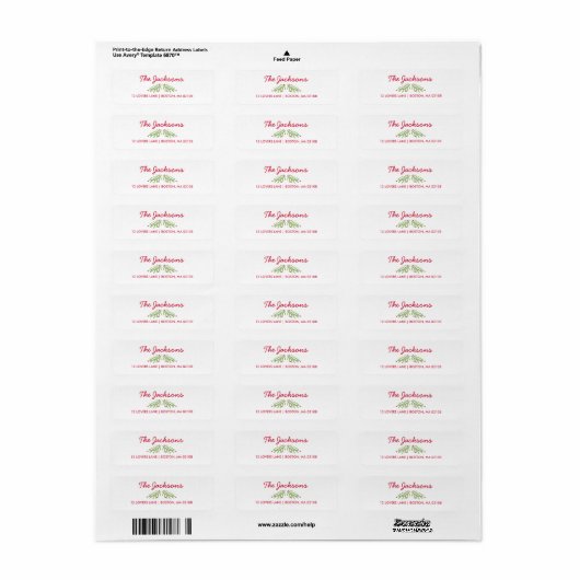 Modern penseelscript, helder kerstfeest etiket (Full Sheet)