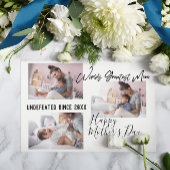 Modern penseelscript | Moederdag Fotocollage Kaart