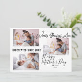 Modern penseelscript | Moederdag Fotocollage Kaart (Staand voorkant)