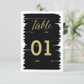 Modern penseelstreken tafelnummer (Staand voorkant)