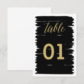 Modern penseelstreken tafelnummer (Voorkant / Achterkant)