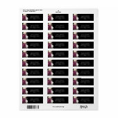 Modern Peonies Wedding nodigt terugzendlabel uit Etiket (Full Sheet)