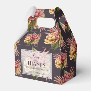 Modern Peony Flowers Bedankdoosjes