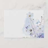 Modern Periwinkle Blue Wildflower Details Informatiekaartje (Achterkant)