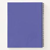 Modern Periwinkle en Gold Script Monogramed Notitieboek (Achterkant)