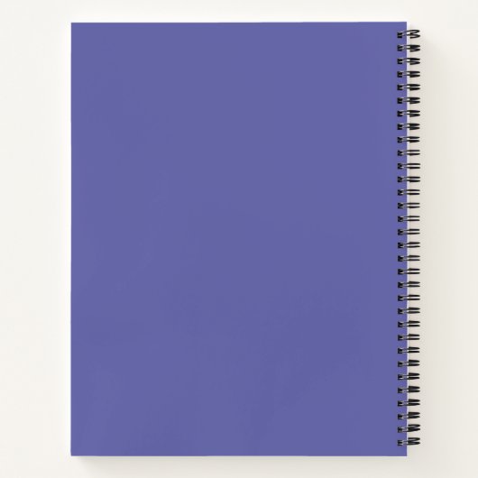 Modern Periwinkle en Gold Script Monogramed Notitieboek (Achterkant)