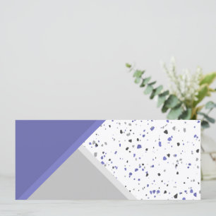 Modern Periwinkle Grey Geometric Terrazzo Bladwijz