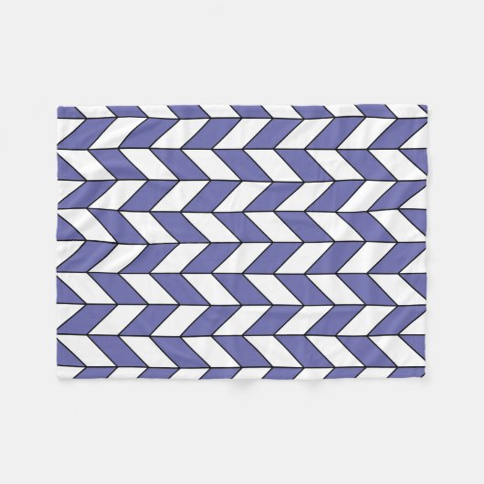 Modern Periwinkle Herringbone Chevron Pattern Fleece Deken (Voorkant (Horizontaal))
