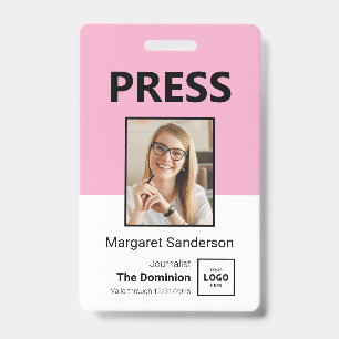 Modern Pers-ID-badge met foto en QR-code Badge