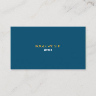 Modern Persblauw en Goud Visitekaartje