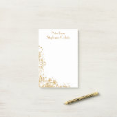 Modern Personal Stationery Liquid Gold Abstract Post-it® Notes (Op bureau)