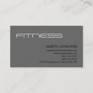 Modern Personal Trainer Grey Visitekaartje