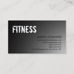 Modern Personal Trainer Grey Visitekaartje