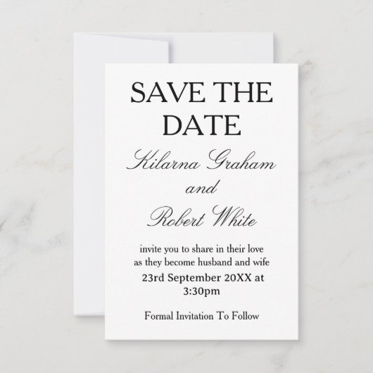 Modern Personalised Photo Wedding Save the Date  (Voorkant)