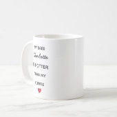 Modern Personalized Babe Coffee Mug (Devant gauche)