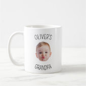 Modern Personalized Baby Photo Mug for Grandpa (Gauche)