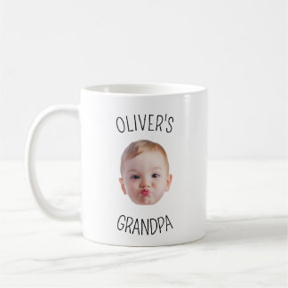 Modern Personalized Baby Photo Mug for Grandpa