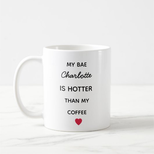 Modern Personalized Bae Coffee Mug (Gauche)