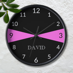 Modern Personalized Black White Bubblegum Pink