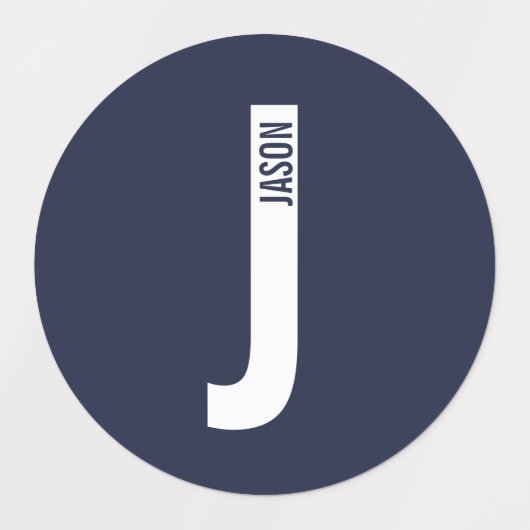Modern Personalized Bold Monogram and Name Labels (Design 1)