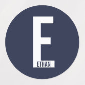 Modern Personalized Bold Monogram and Name Labels (Design 2)
