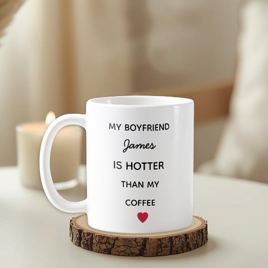 Modern Personalized Boyfriend Coffee Mug